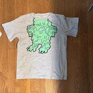 Stella mccartney Gray Kids Shirt with Green Monster Design size 8